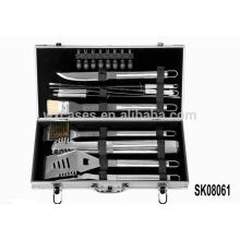 Caja de herramienta de aluminio fuerte para herramientas de barbacoa conjunto ventas calientes